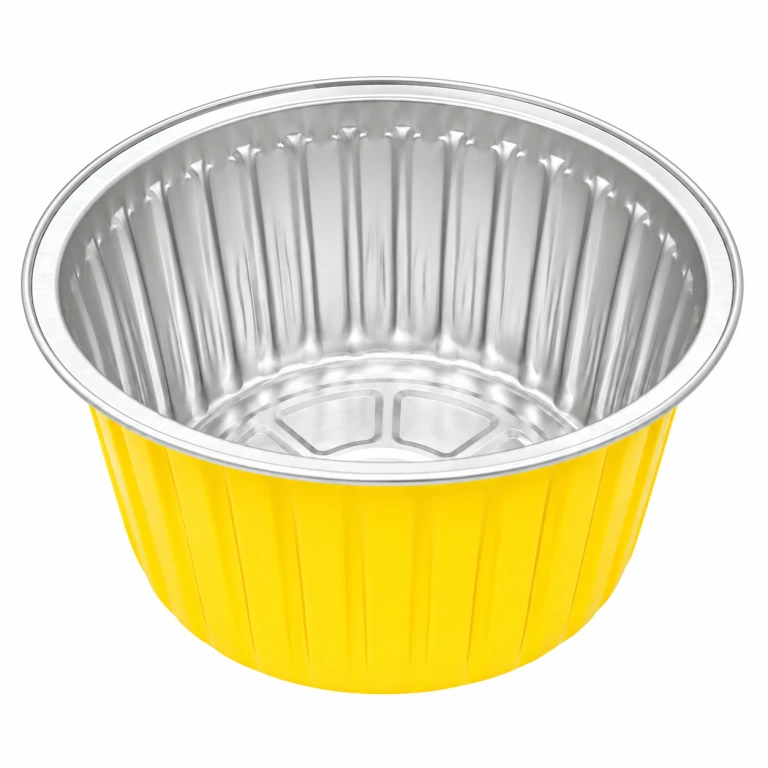Aluminium Foil Round Container 620ml (14cm dia) with foil lid