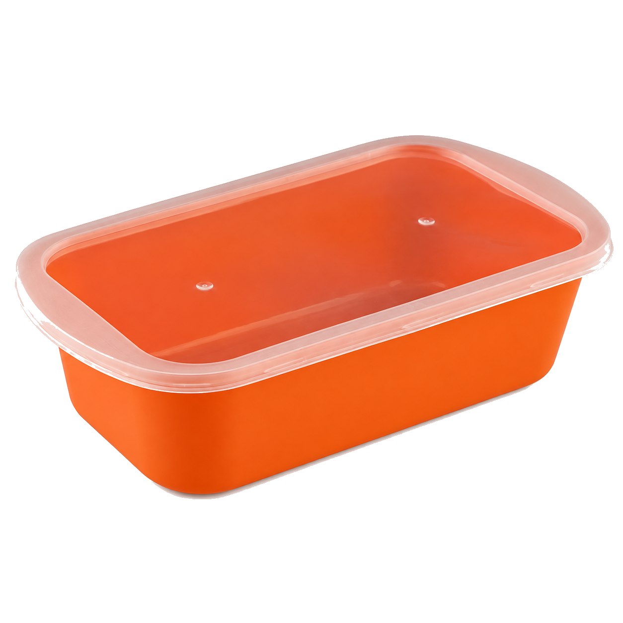 1000ml single-compartment Japanese-style food container (orange)