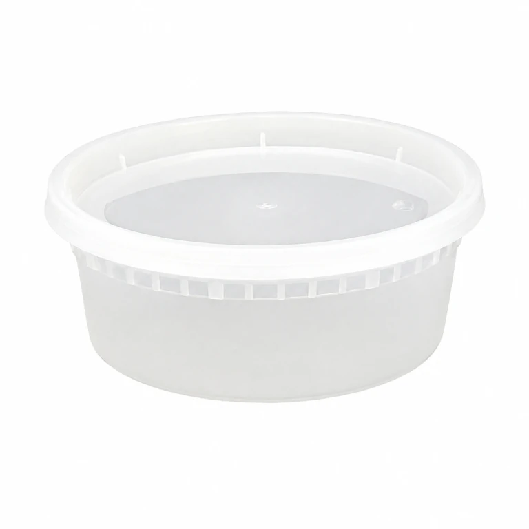 12OZoz Disposable PP Soup Bucket with Lid