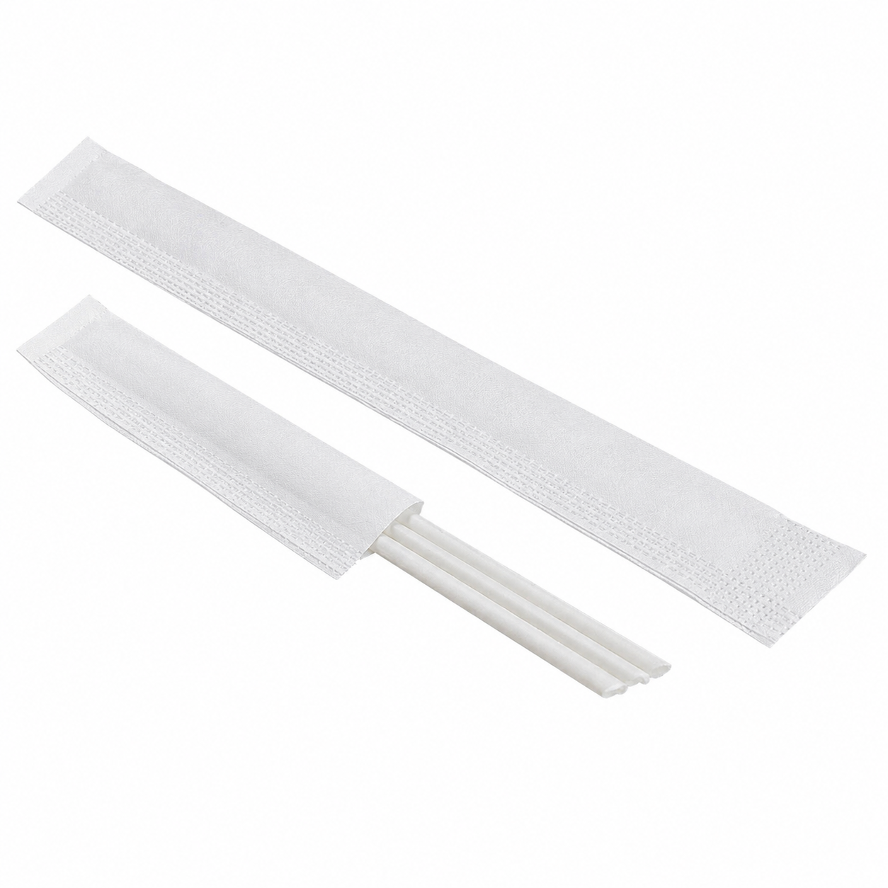 18 cm Degradable Three-Hole Angled Straw, White, 100 pcs