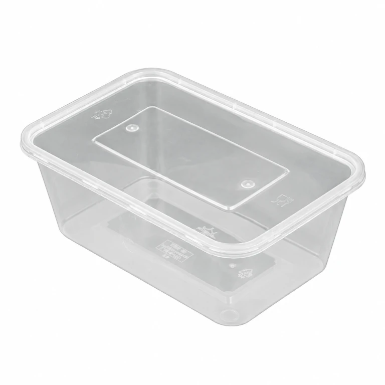 1000ml reinforced rectangular container (clear)
