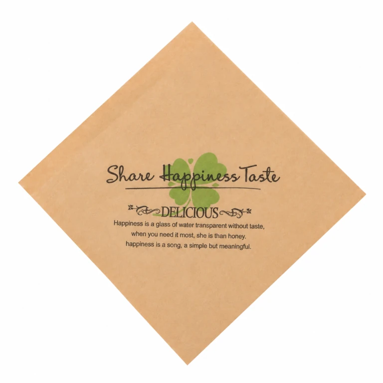 brown kraft paper four-leaf-clover paper-bag design