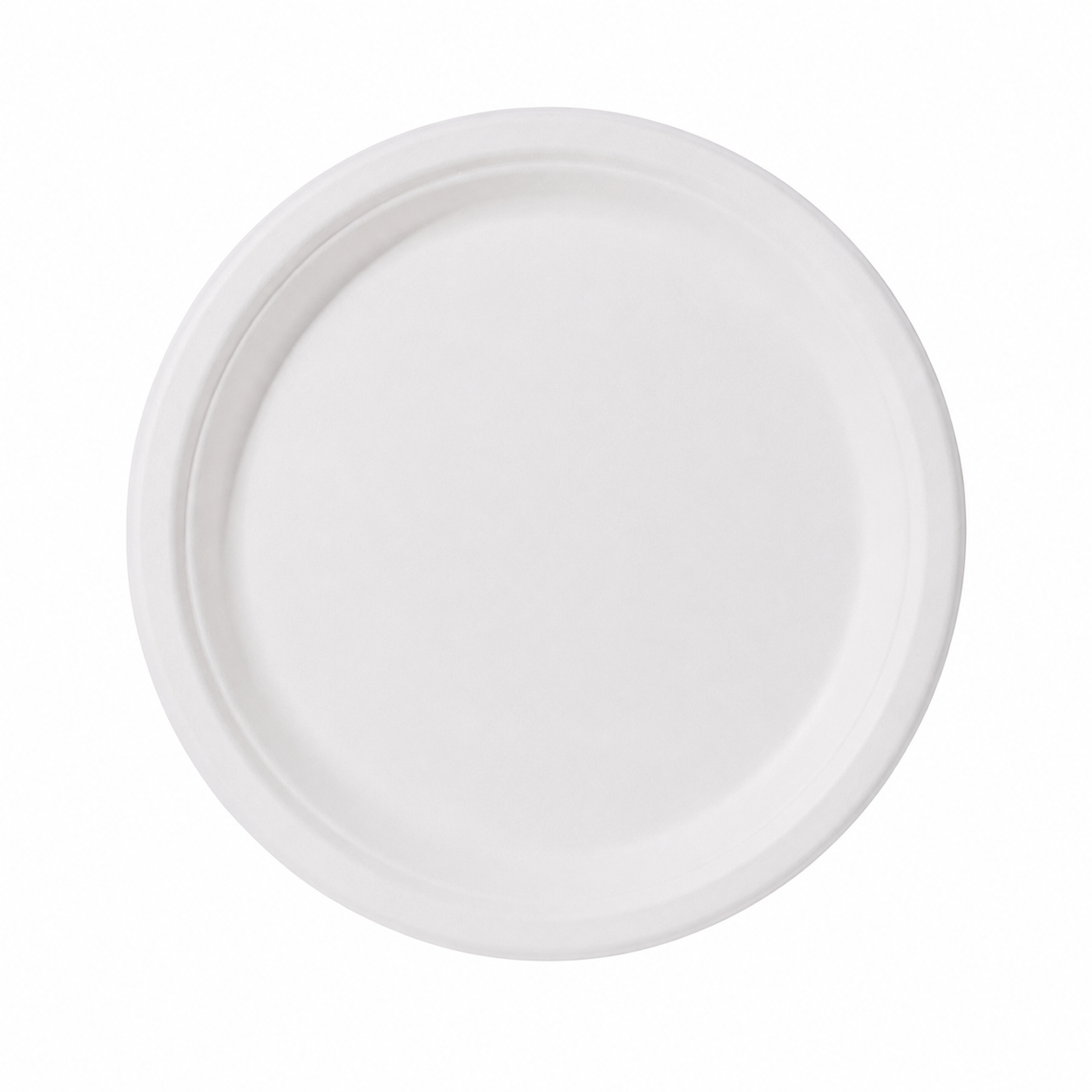 6-inch disposable sugarcane pulp biodegradable paper dinner plate
