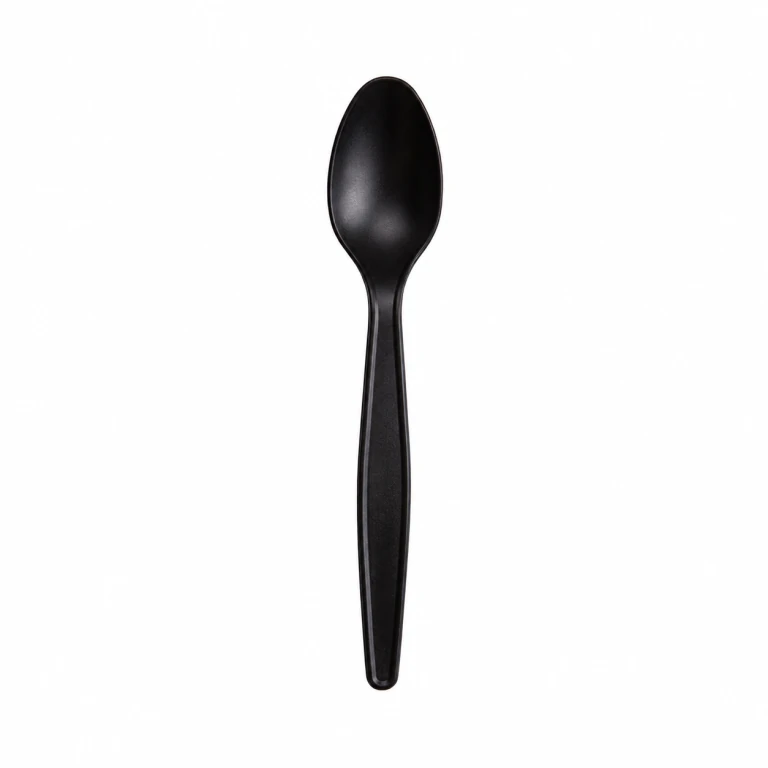 Corn Starch Black Teaspoon 7 inch, bulk packed
