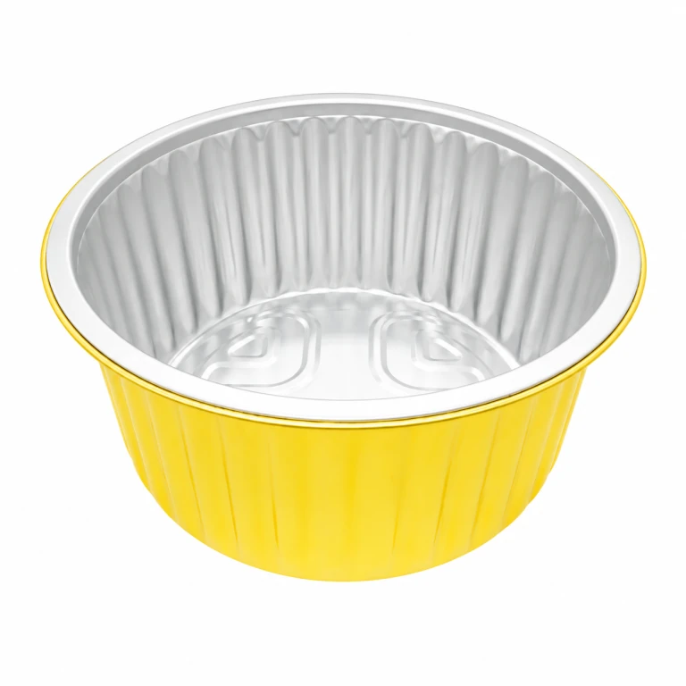 Aluminium Foil Round Container 960ml (16cm dia) with foil lid