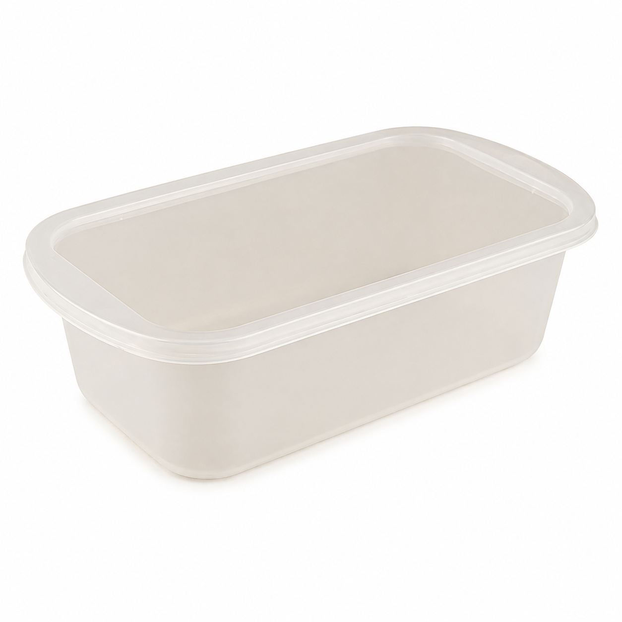 1000ml single-compartment Japanese-style food container (clear)