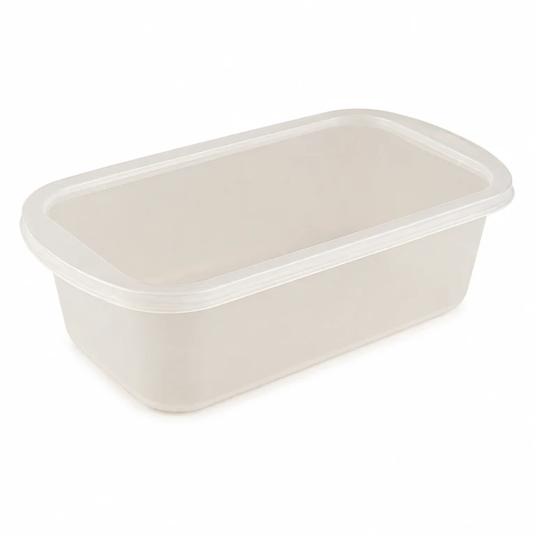 1000ml single-compartment Japanese-style food container (clear)
