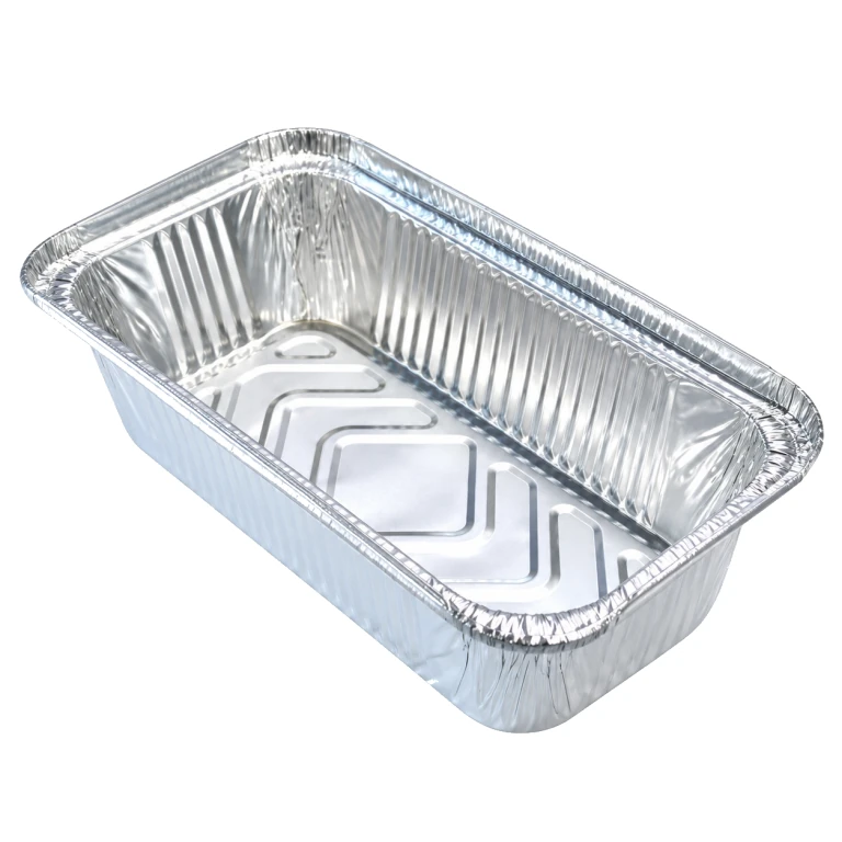 Aluminium Foil Square Container 2011 670ml, with clear plastic lid