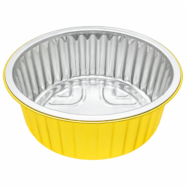 Aluminium Foil Round Container 825ml (16cm dia) with foil lid