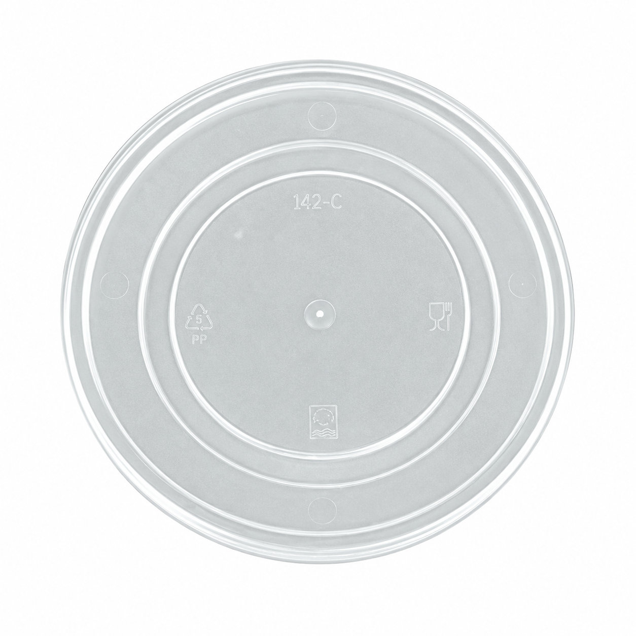 142 injection-molded lid