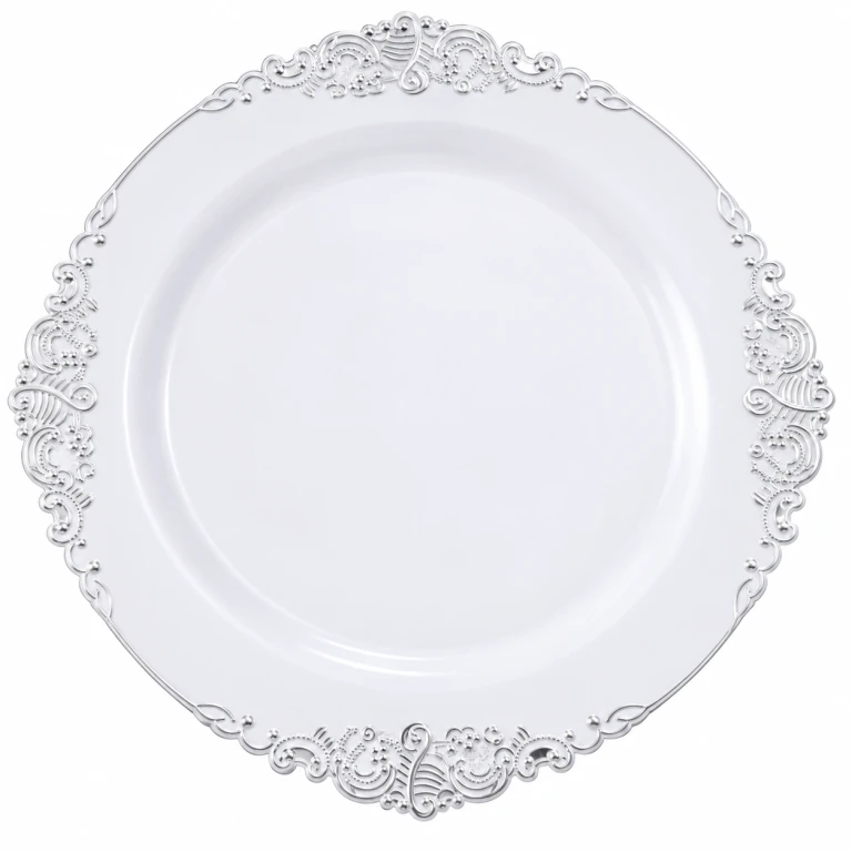 10.25-inch PS Embossed Dragon Pattern Plate
