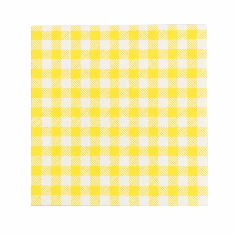 yellow checkered paper-bag design