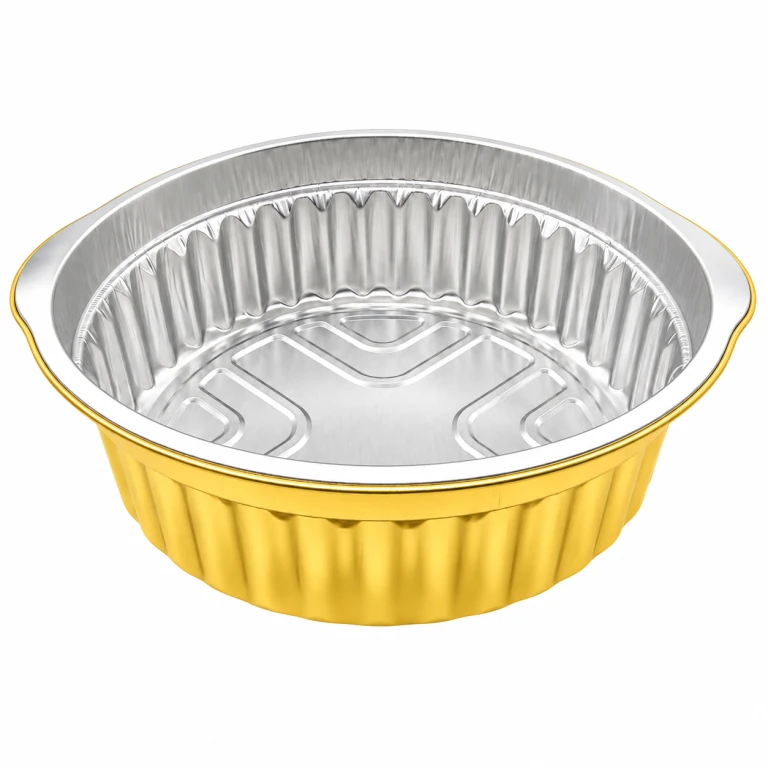 Aluminium Foil Round Container 3100ml (29.1cm dia) (twin-handle) with foil lid