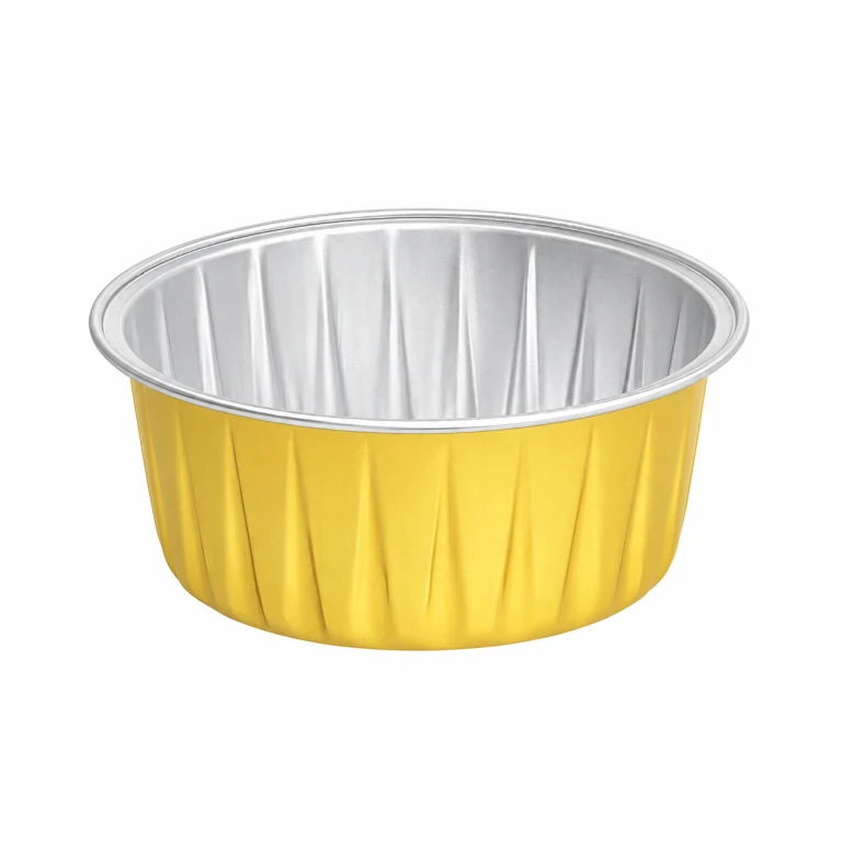 Aluminium Foil Round Container 125ml (8.4cm dia) with PP lid