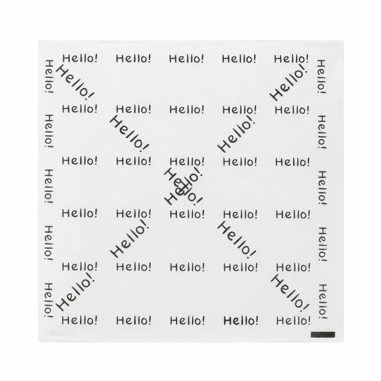 "Hello" English-text paper-bag design