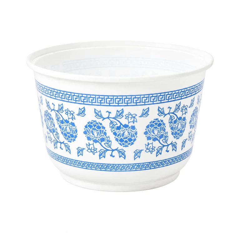 Disposable Blue-and-White Porcelain Pattern Bowl 1000ml