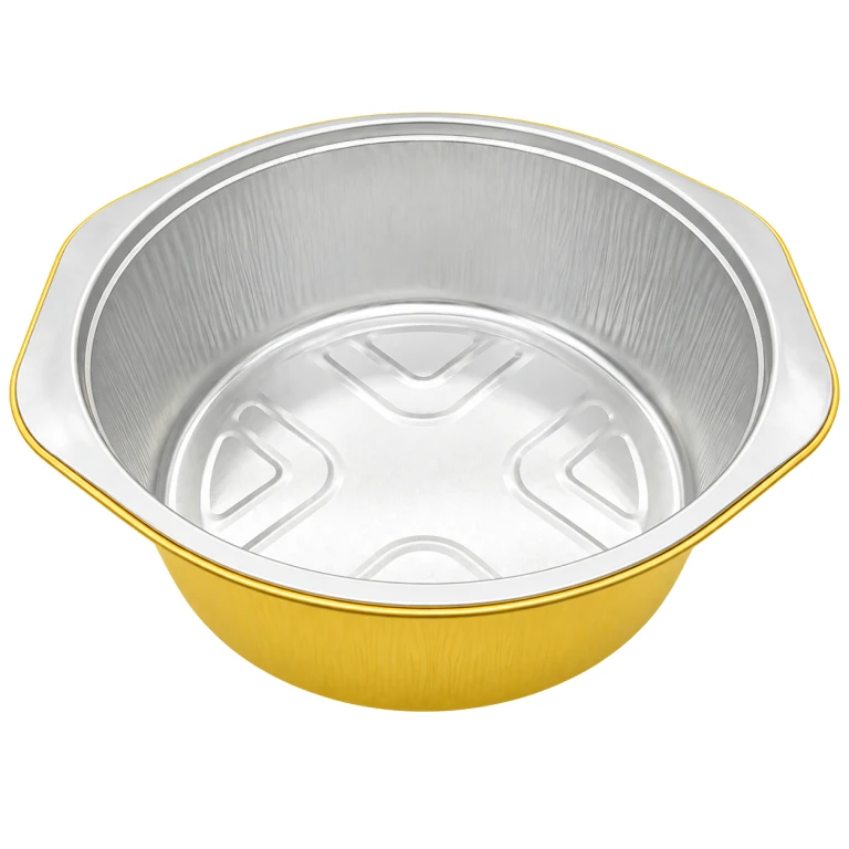 Aluminium Foil Round Container 1430ml (20.7cm dia) (twin-handle)