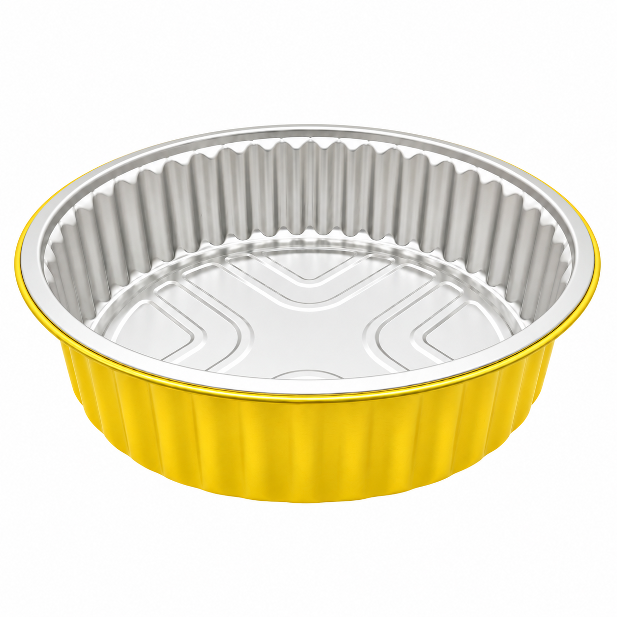 Aluminium Foil Round Container 2000ml (25cm dia) with PP lid