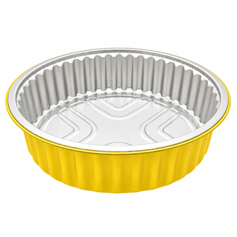Aluminium Foil Round Container 2000ml (25cm dia) with PP lid