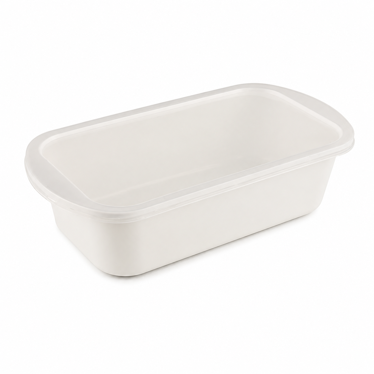 1000ml single-compartment Japanese-style food container (white)