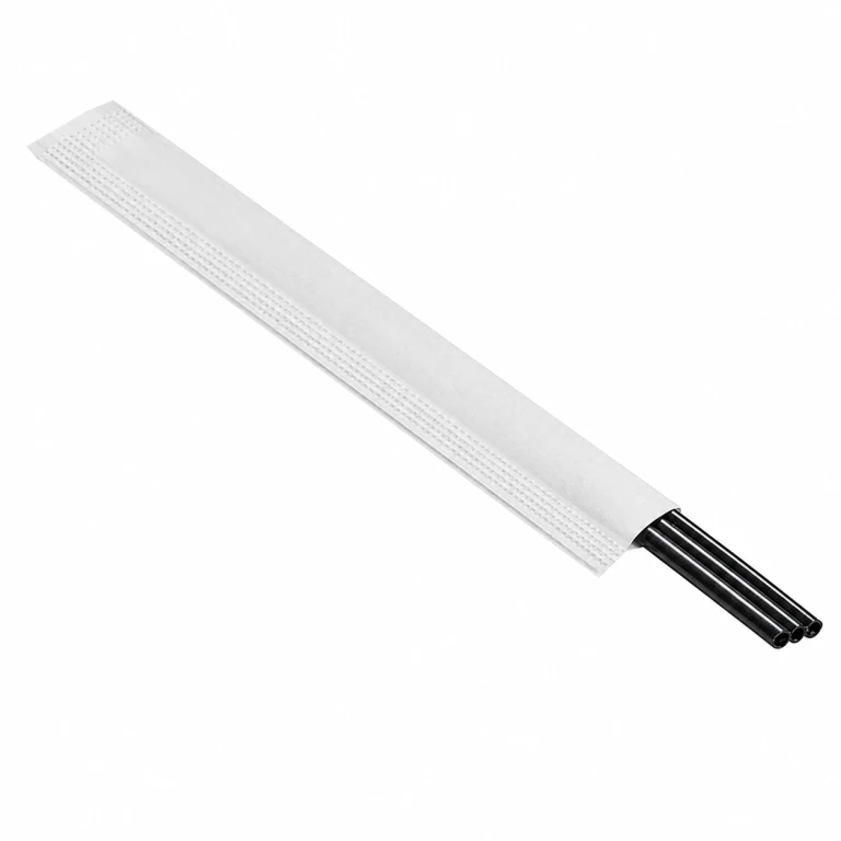 18 cm PP Three-Hole Angled Straw, Black, 100 pcs