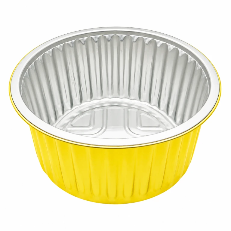 Aluminium Foil Round Container 1370ml (18cm dia) with PP lid