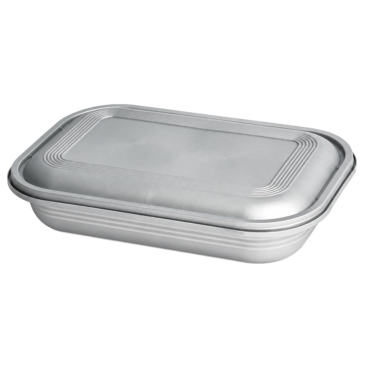 750ml latch-lock food container (silver base/silver lid)