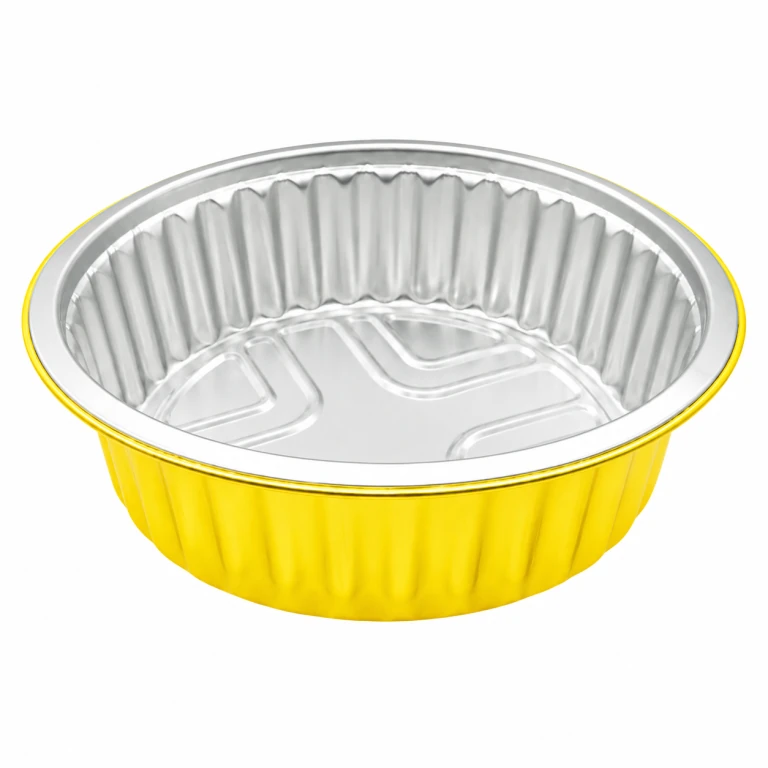 Aluminium Foil Round Container 920ml (18cm dia) with foil lid
