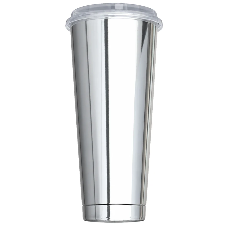 1000ml Bright Silver Film Cup Set with Clear Glossy Lid