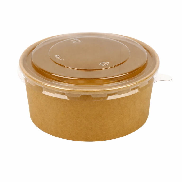 Kraft Paper Bowl 1300ml with PET lid