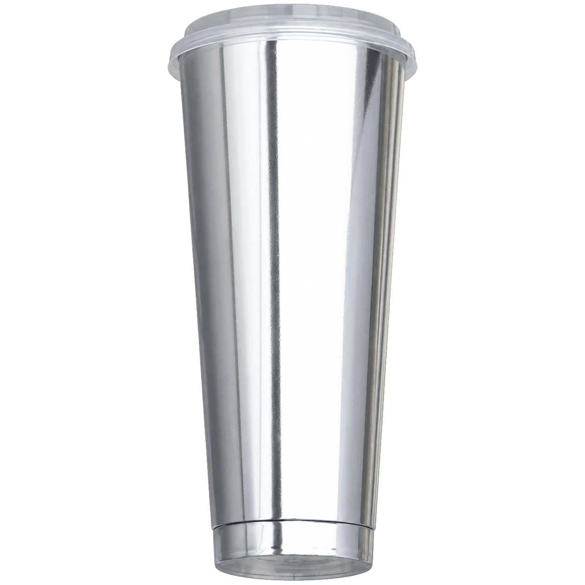 1000ml Bright Silver Film Cup Set with Clear Frosted Lid