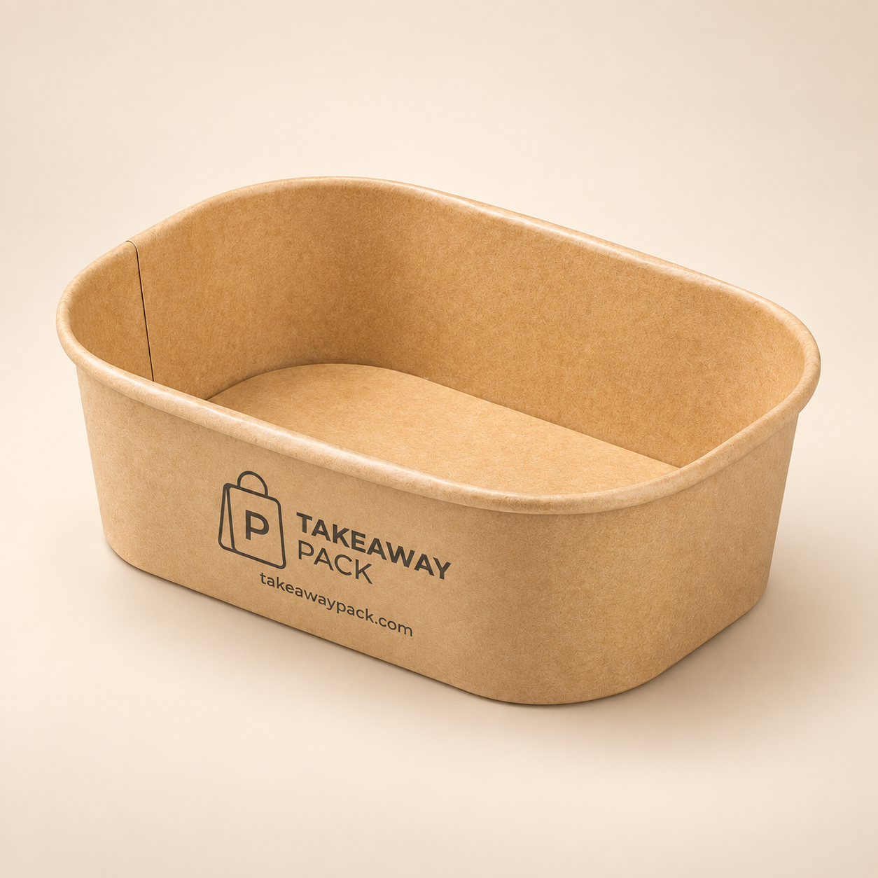 Branded kraft rectangular food container