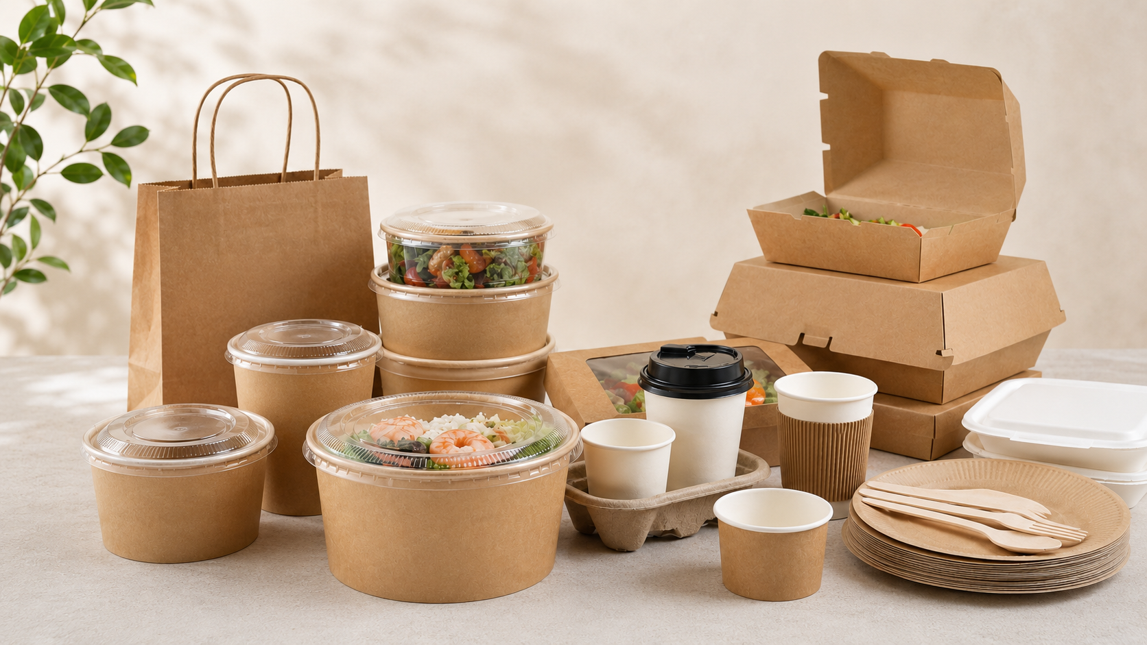 TakeawayPack foodservice packaging range used as a factual visual reference for comparing sourcing models.
