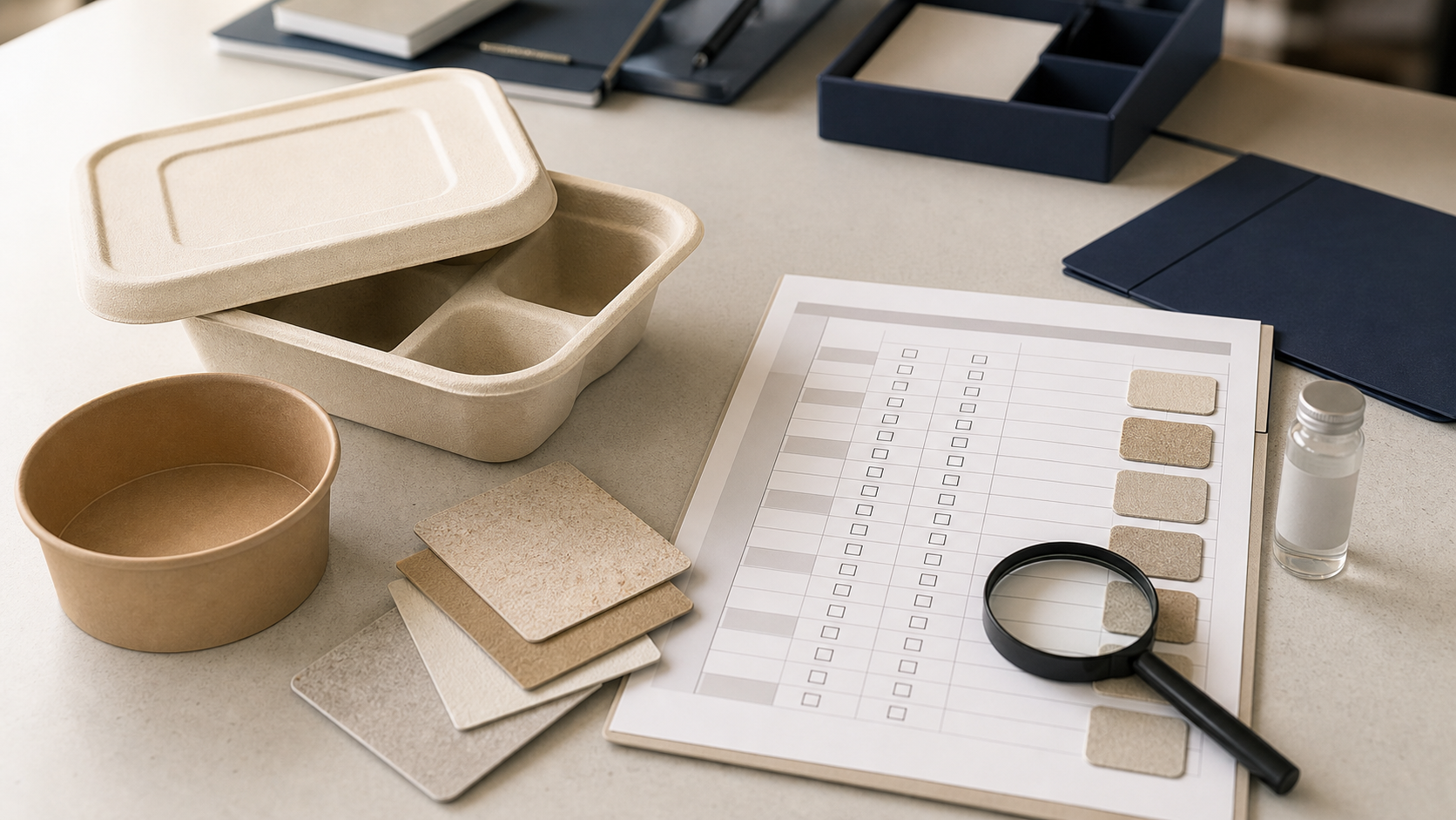Fiber food containers, material samples, and a state-by-state PFAS evidence checklist