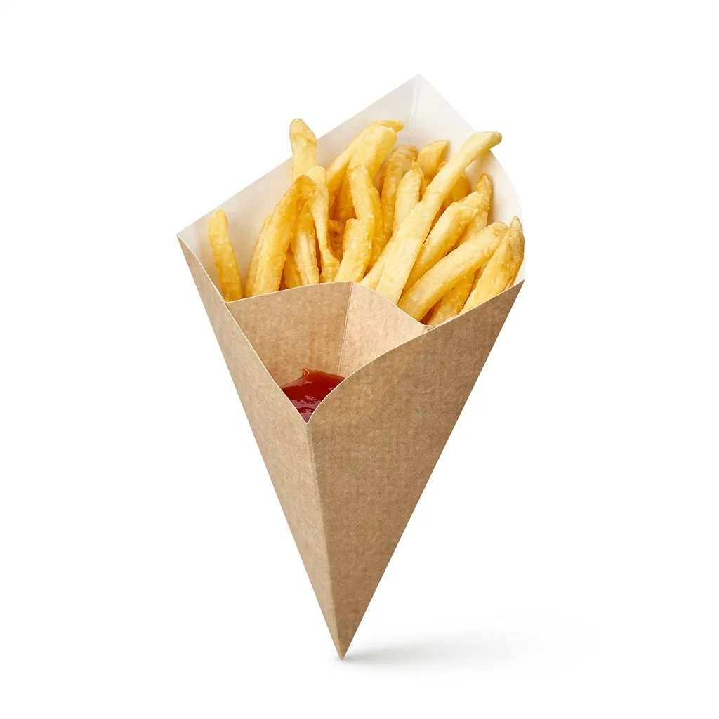 Frite Cone-Kraft Cardboard 195mm