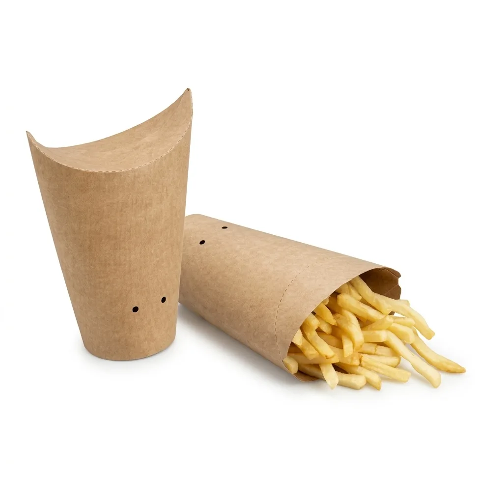 Natural Kraft Closed Snack Cup 117mm