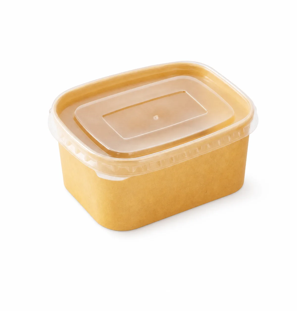 Square Paper Bowl Kraft with Lid