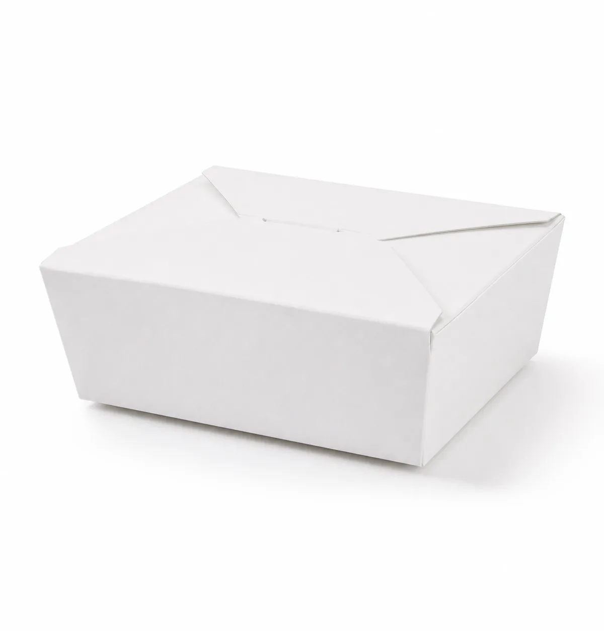 Square Paper Bowl White with Lid