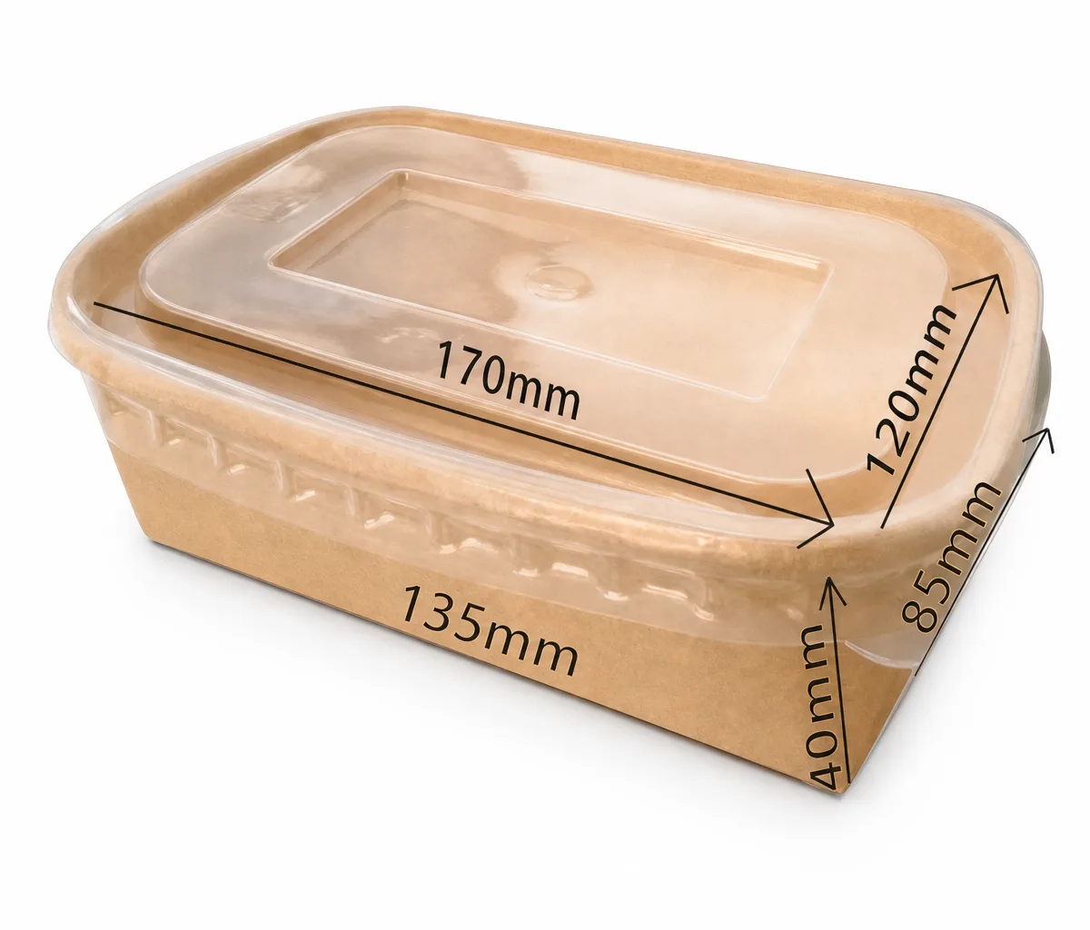 Rectangular Rolled Edge Bowl 500ml